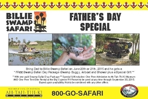 Dad Gets in Free at Billie Swamp Safari